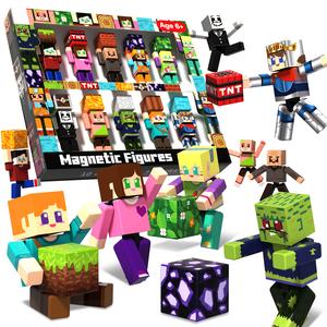 10 PCS Magnetic Action Figures Playset - Magnetic Building Blocks, Magnet Cubes and Rotatable Figures Character Toys for Kids, Summervibes Birthday Gift mothersdaygift for 6+ Year Old Boys Girls (Patent Pending),summerwins summerwins