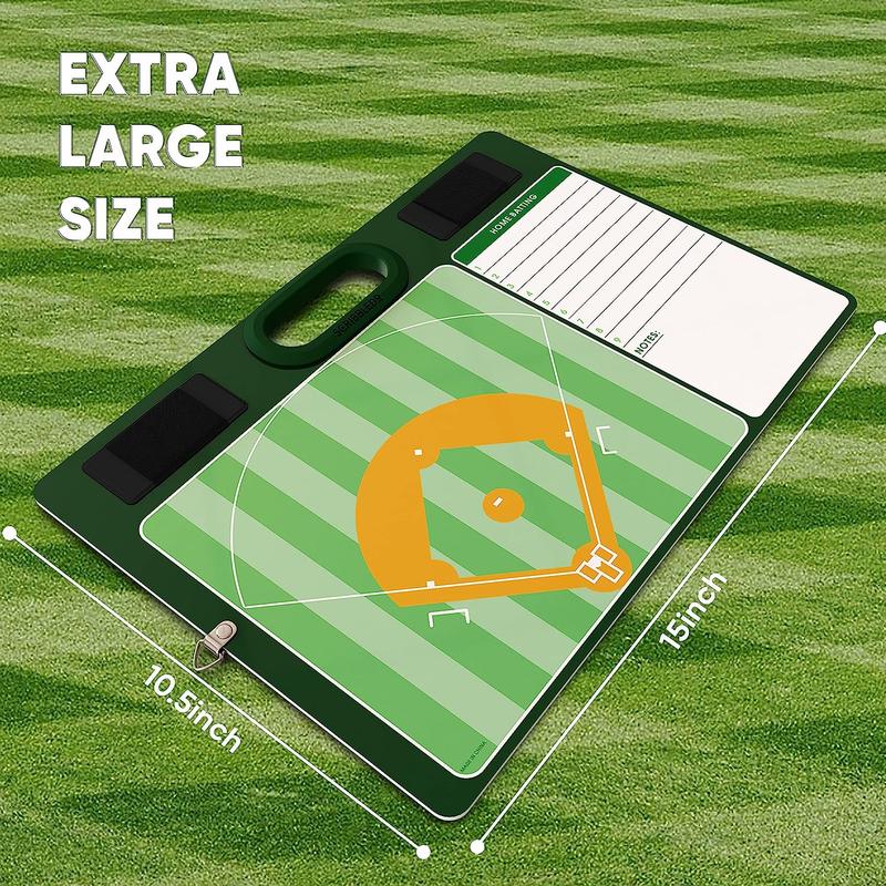 Baseball Double Sided Dry Erase Board for Coaches 15"x10.5" with Markers