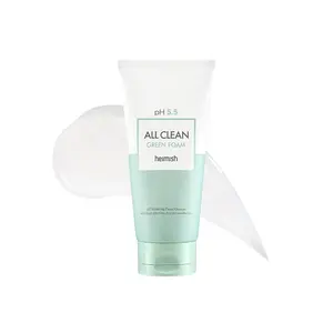 [Heimish] All Clean Green Foam (5.3oz /150g) | pH 5.5 Exfoliating Gel Facial Cleanser with Green Tea Extract Springtok Cleansing