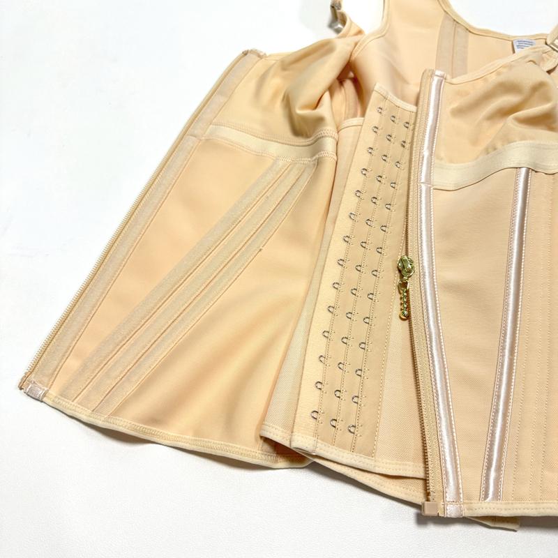 Shapewear Women Colombian Fajas Waist Trainer Tummy Control Vest Body Shaper 17 Steel Bones 3-Row Hooks Zipper Adjustable Strap Shapewear Women Colombian Fajas Waist Trainer Tummy Control Vest Body Shaper 17 Steel Bones 3-Row Hooks Zipper Adjustable Strap