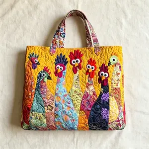 New Digital-Print Quilted Tote Bag — Commute & Casual Style (Cotton-Padded)