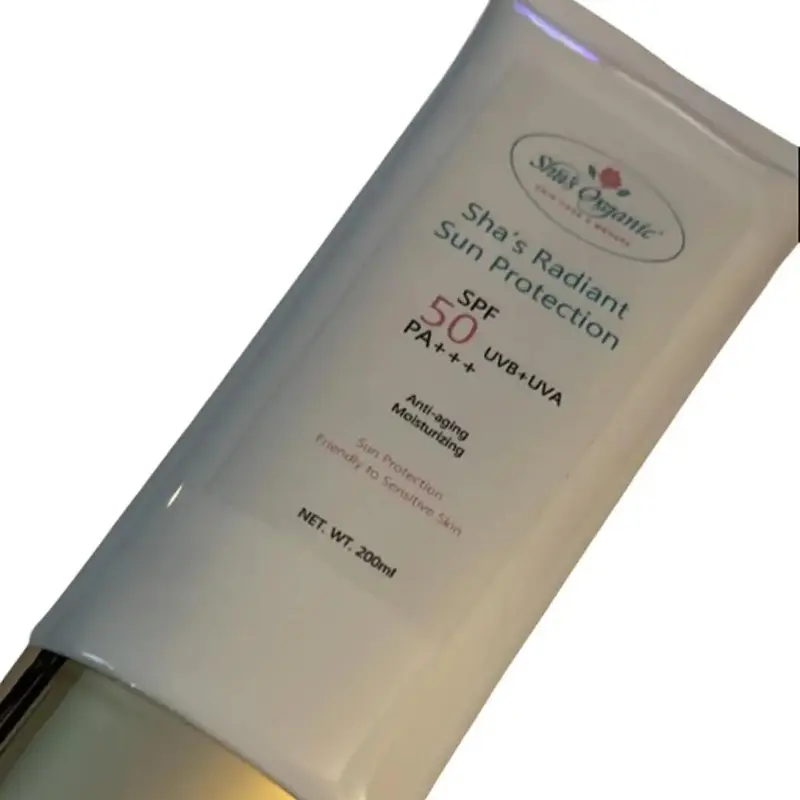 Sha's Organic Skincare Radiant Mineral Body Sunscreen - Broad Spectrum SPF 50, Zinc Oxide, All Natural, Anti-Aging, Non-Chemical UV Shield, Oil-Free, Moringa Seed Oil-Infused, Smoothing Finish, Face & Body Sun Care, Adult Organic Formula, for Adults