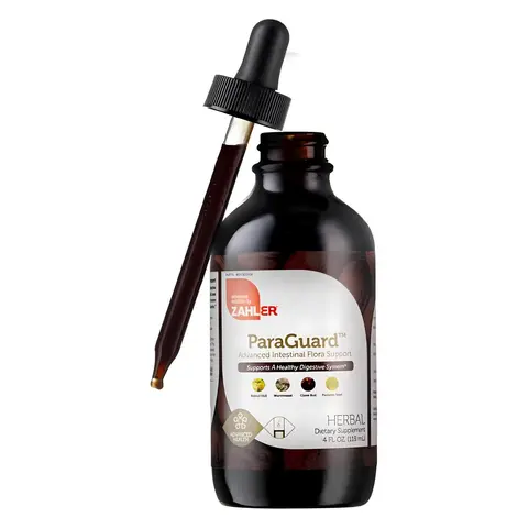 Zahler ParaGuard Liquid Drops 4 oz Herbal Cleanse with Wormwood Garlic Bulb Clove Pumpkin Seed Non-GMO for Digestive Support & Gut Health Supplement - Dietary