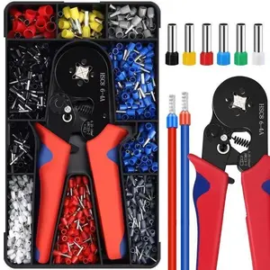 Wire Crimping Tool Kit,Ferrule Crimping Tool Kit,1200pcs Wire Crimp Terminals with Crimping Pliers Set, Insulated Wire Connectors with Crimper Plier, Home Accessories