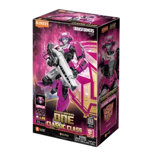 Blokees Transformers Classic Class 13 Elita-1 Movie-Accurate Design with Light-Up Eyes Fully Poseable Model Kit for Play & Display with Authentic Accessories and Character-Specific Weapons