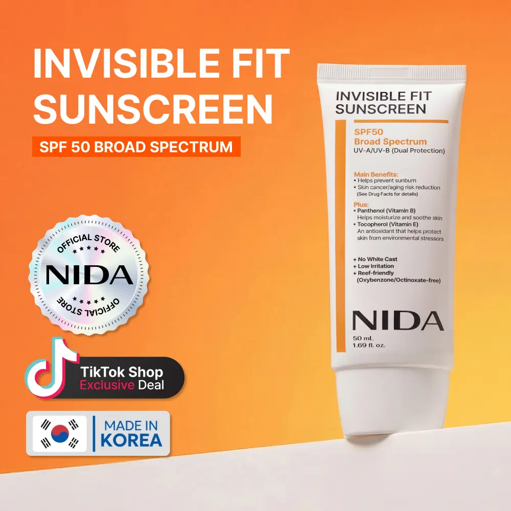 NIDA Invisible Fit Sunscreen Lightweight Spf Sensitive Facial