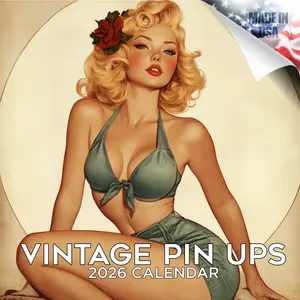 Vintage Pin Ups Wall Calendar 2026