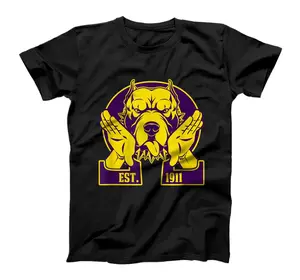 Black Fraternity Omega 1911 Bulldog Hand Sign Psi Purple Phi T-Shirt, Women T-Shirt