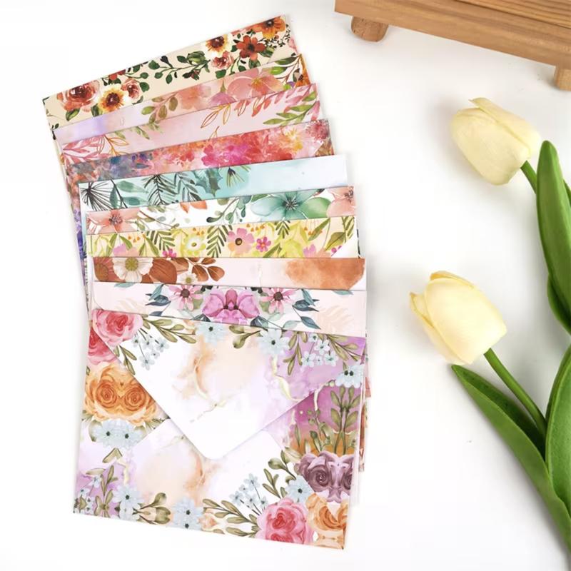 160 Pcs Letter and Envelope Set, DIY Handmade Double-sided Writing Paper Gift Invitation Letter, Suitable for Weddings, Birthdays, Holidays, and Gift DIY