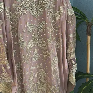 Maryum and Maria Chiffon 3 Piece Set - Elegant Design with Gold Embellishments