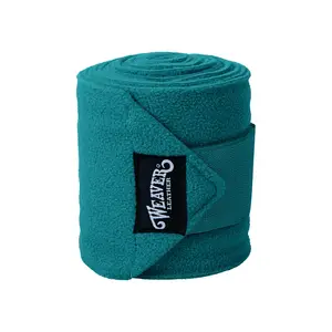 Weaver Leather Turquoise Polo Leg Wraps - Set of 4 - 4-1/2" Wide x 9' Long - Brushed Pile Fleece