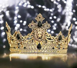 Vintage Lion King Crown, Prince Wedding Headpiece