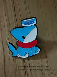 Classic Cartoon Enamel Brooch Clip, Fashion Zinc Alloy Dog Shark Design Badge, Perfect for Backpack Hats Sweaters, Unisex Clothing Jewelry Accessory, Men Accessories