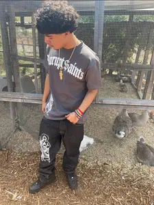 SAN JUDAS Classic Straight Leg Style Jeans - BLACK