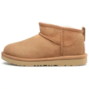UGG Classic Ultra Mini Boot Kids 'Chestnut' - Cozy Genuine Sheepskin Winter Boots for Fall/Winter