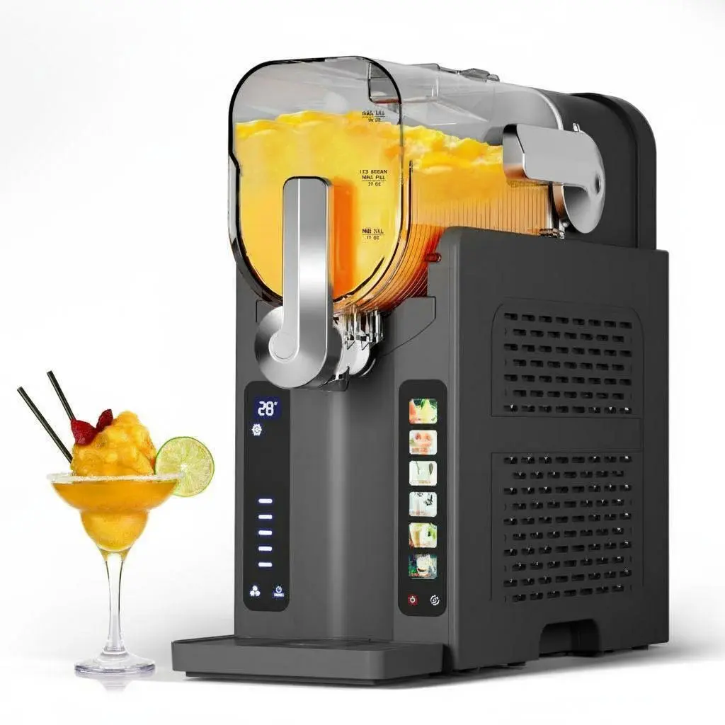 Frozen Drink Maker for Home, 70oz Large Capacity Slushie Machine - No Ice Needed - 6 Preset Programs & LED Display - Quiet Compressor - Ideal for Margaritas, Smoothies, Frappés, Cocktails, Milkshakes, Ice Cream, Slushie Machine For Home