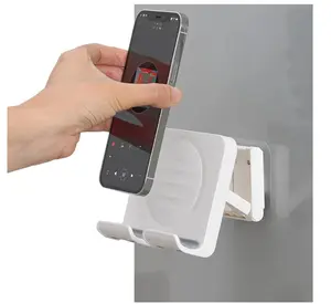 Upgraded Shower Phone Holder Tablet Wall Mount Phone Holder Removable,Self-Adhesive Mobile Cell Phone Tablet Holder for Bed Bathroom Kitchen, Compatible with iPhone Samsung Galaxy Tablet Switch