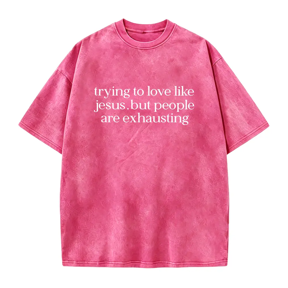 Trying To Love Like Jesus T-shirt, Christian Bible Verse Graphic Tee, Religious Apparel, Funny Faith Shirt