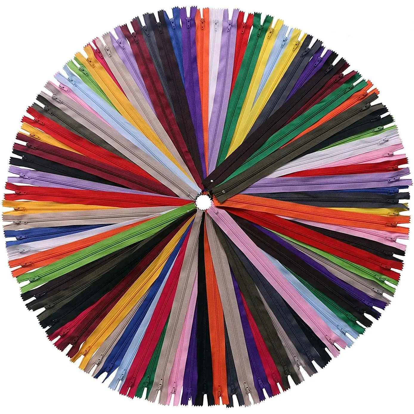 60 Pack of 12 Inches Mix Nylon Coil Zippers Bulk - Supplies Zippers for Tailor Sewing Crafts (20 Color)