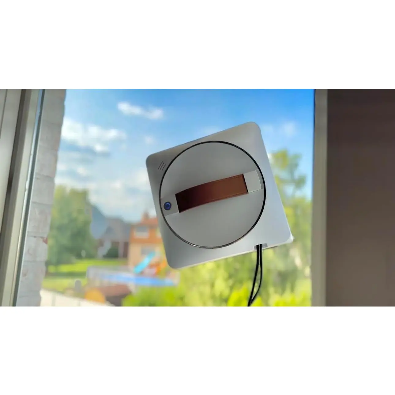 Smart Window Cleaning Robot – Mini Electric Robot Cleaner with Remote, Safety Strap, 4 Mop Pads, Edge Detection – Robotic Magnet Window Washer for Inside & Outside Glass – Modern (White) underwear