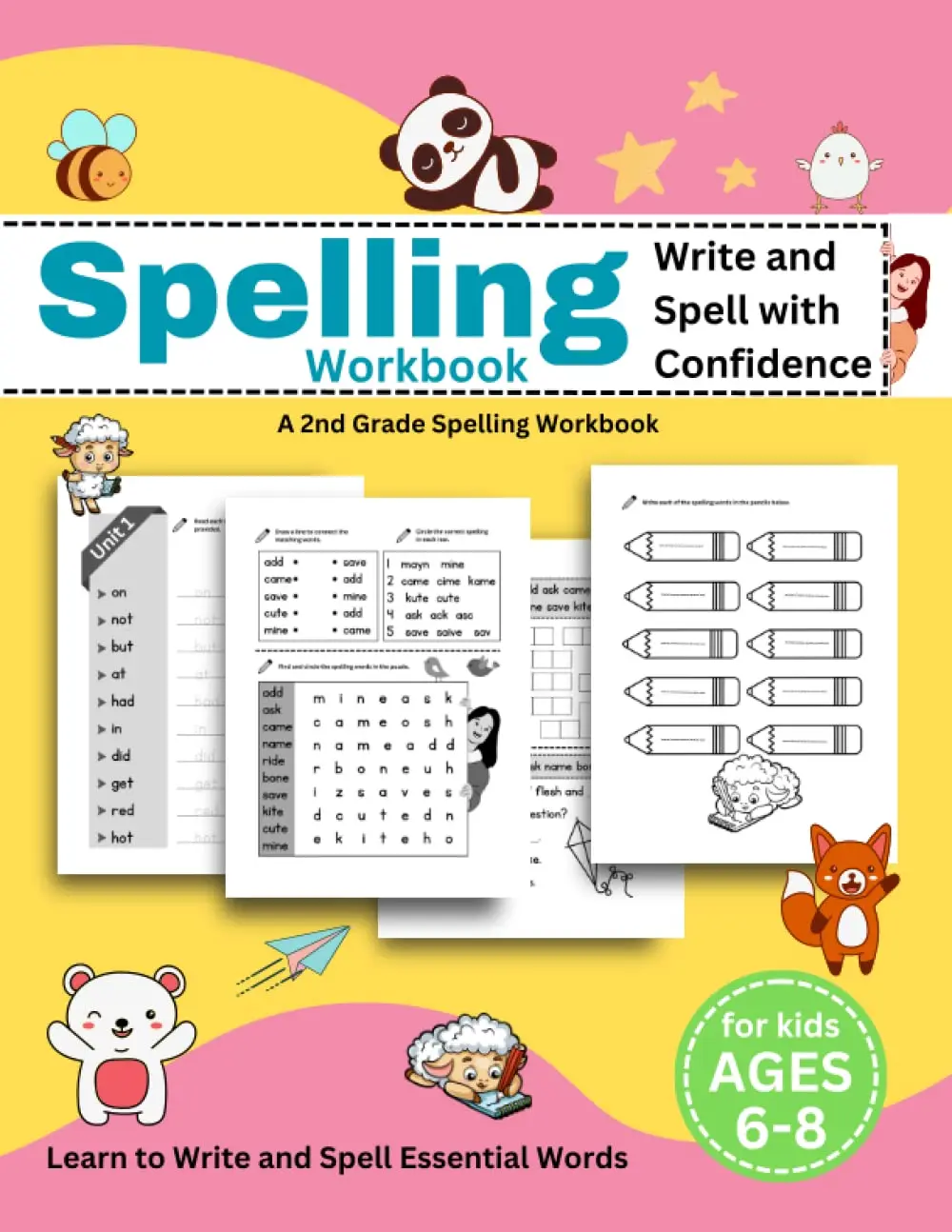 Spelling Workbook, Write and Spell with Confidence: A 2nd Grade Spelling Workbook: Learn to Write and Spell Essential Words to Boost Your Child's Vocabulary and Writing Skills