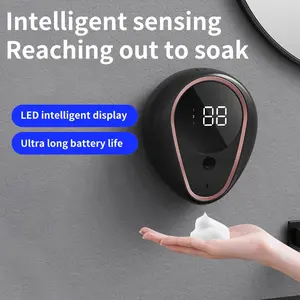 Intelligent Sensing Automatic Foam Soap Dispenser, Wall Mounted with LED Display, USB Rechargeable, Model Xinghao Sl630