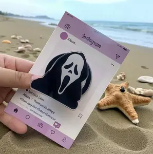 Horror Face MagSafe Phone Grip – Scary Mask Magnetic Phone Holder – Spooky Gothic Phone Accessory – Halloween Horror Gift for Movie Fans L3GF