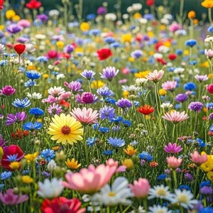 Wildflower Seeds Mix (1000 Pcs) – Vibrant Garden Blooms for Spring & Summer | Non-GMO, Low Maintenance Perennials