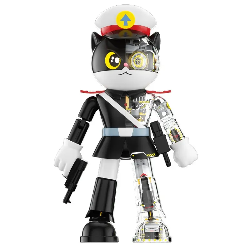 Cat Police Chief Building Blocks Set, Toptoy Officially Licensed, 436 Pieces, DIY Model Kit, Home Decor, Gift for Adults and Kids
