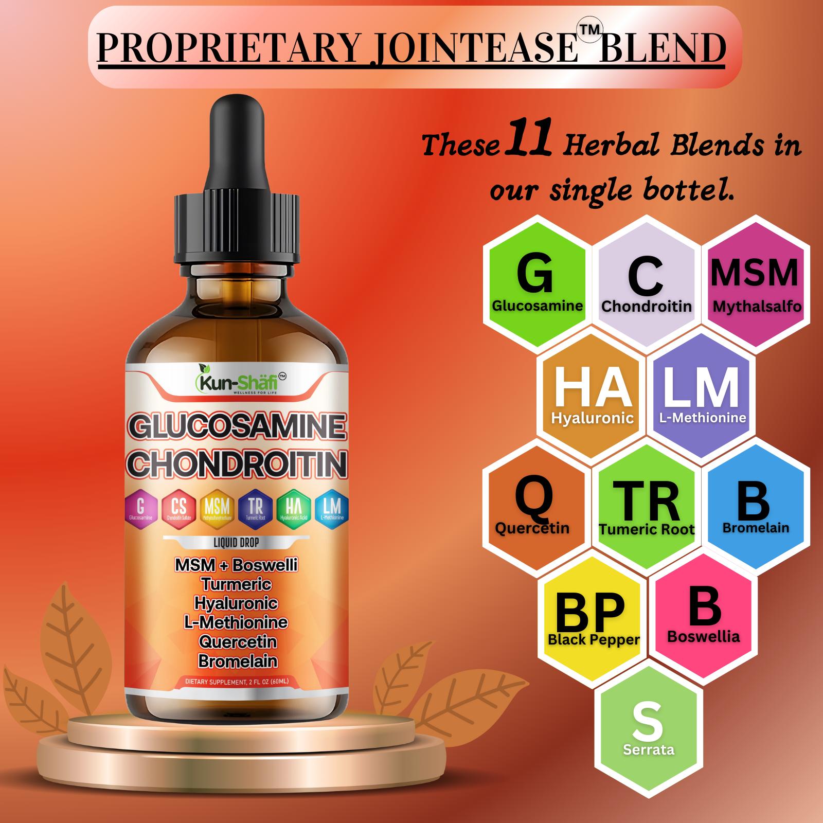 Liquid Drop Joint Support Formula – Daily Wellness Drops with Glucosamine & Hydration Support | Fast Absorption | 3-Day Free Delivery USA