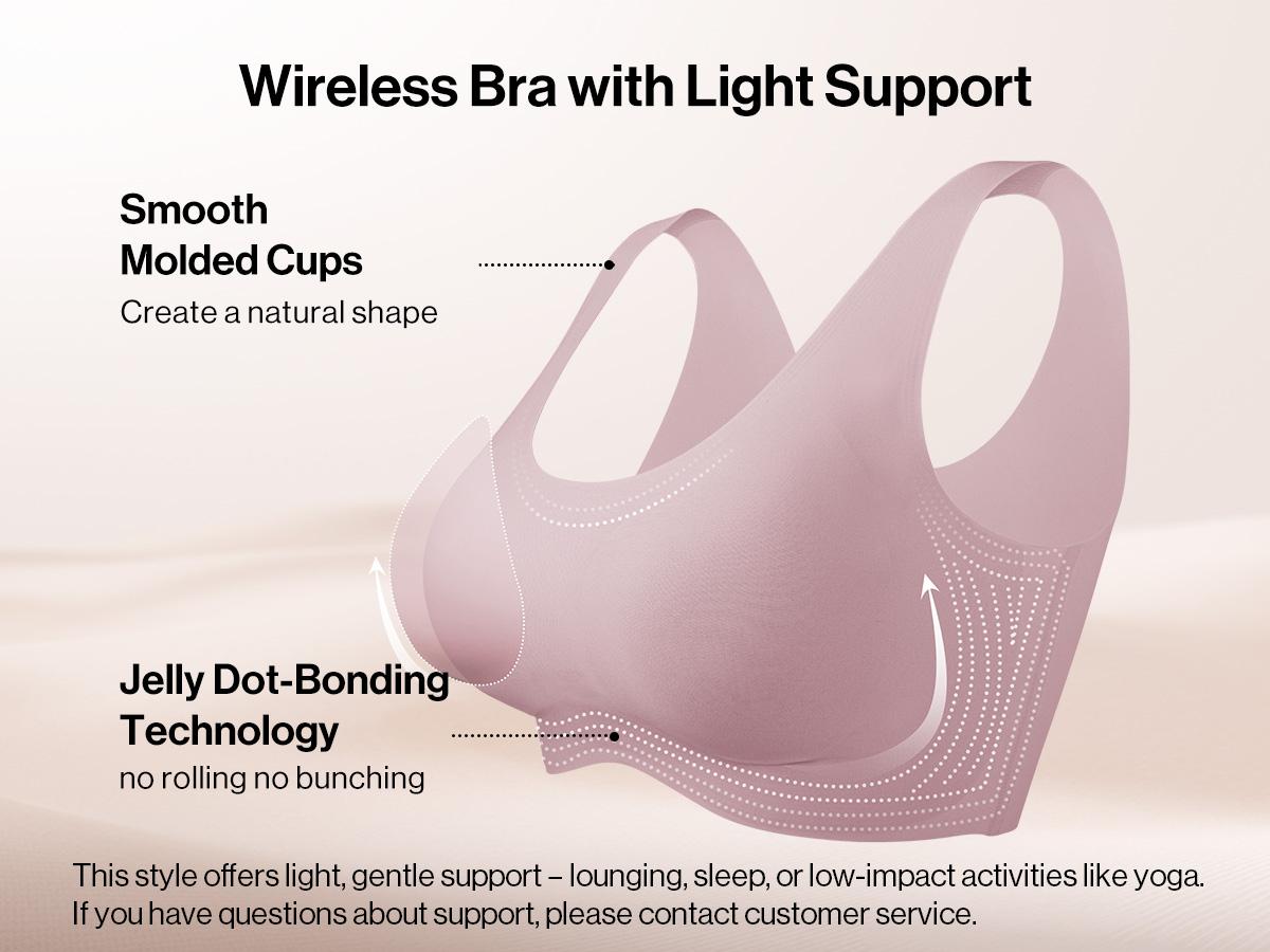 ubras Seamless Bras for Women Full Coverage Wireless Bralette Widen Straps Side Comfortable Breathable Smooth Pull On Bras Smart Size Fabric Stretchy Minimalist Basic Nude Lightweight Womenswear Soft Everyday Bra #Spring Statements