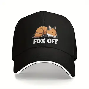 Fox off Fox Print Casual Trucker Hat Wholesale Kpop Rock Hip Hop Hat for Women Men Street Baseball Cap