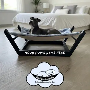 Cloud Nine Hammocks Dog Hammock Comfortable Hip Joint Support Super Soft Adorable Cozy Resting Place for Pets Free Personalization Orthopedic Hammocks For Dogs Machine Washable