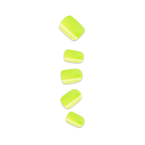Impress Color No Glue Fake Press On Nails - Brillix | Solid, Yellow, Short, Squoval, Manicure