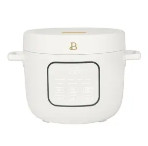 Beautiful 14-Cup Cooked, 6-Cups Uncooked Electric Rice and Grain Cooker, EverGood Ceramic Nonstick Coating, White Icing by Drew Barrymore