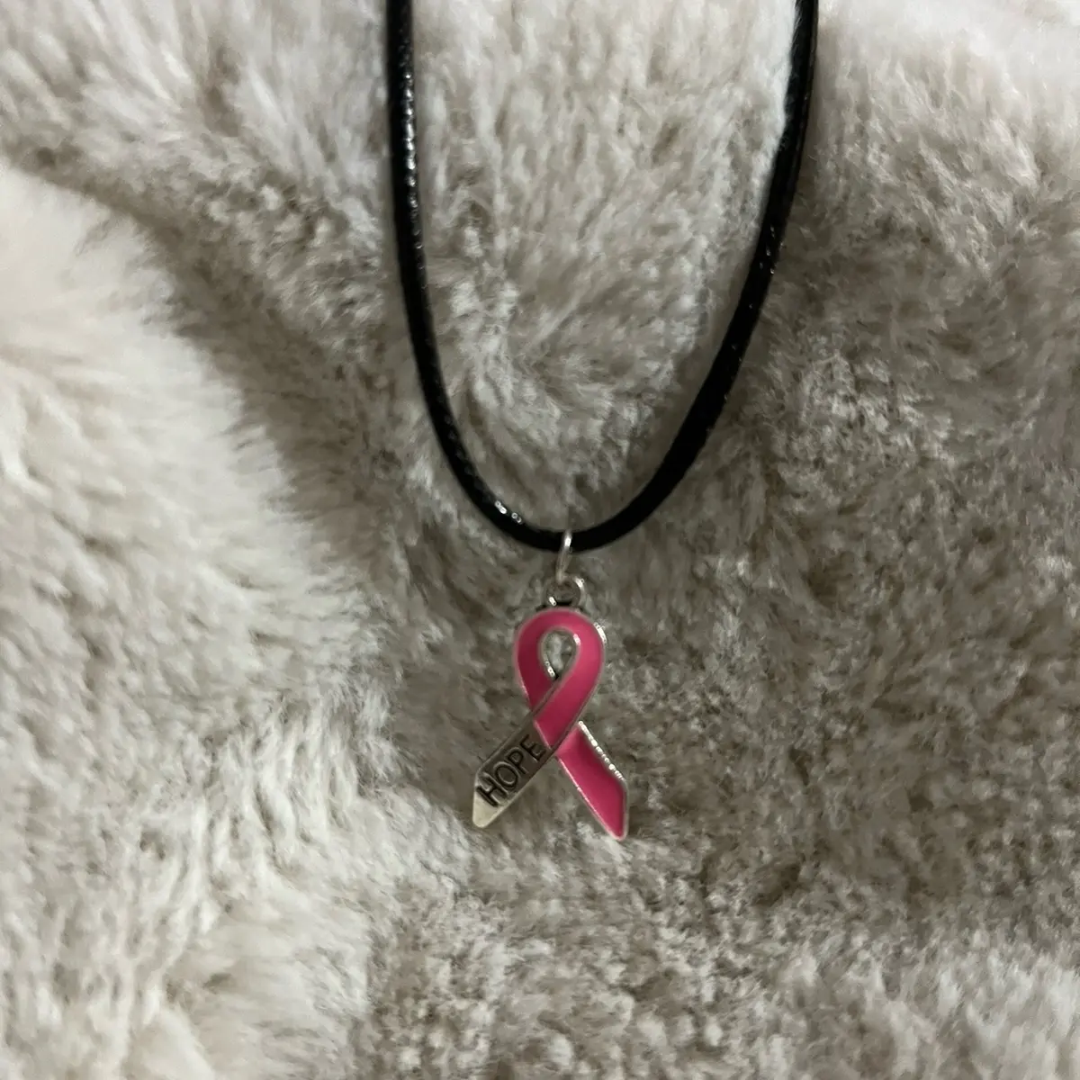 Handmade breast cancer necklace Handmade breast cancer necklace