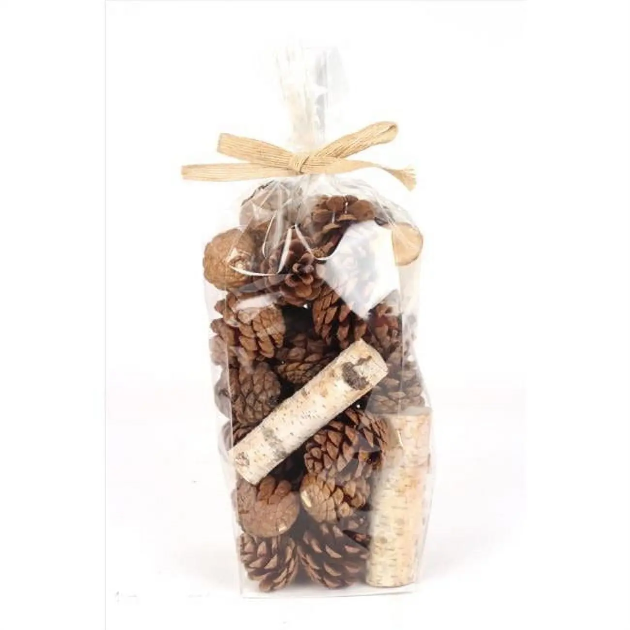 Second Nature Design 9081034 Natural Birch & Pinecone Indoor Christmas Decor, Natural