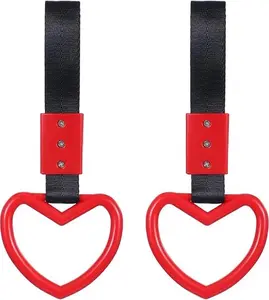 2 Pieces Heart Handle Keychains Car Accessory Heart Hand Strap Drift Charm for Car Interior Exterior Decoration(Red,Devil Style) jdm accessories heart ring
