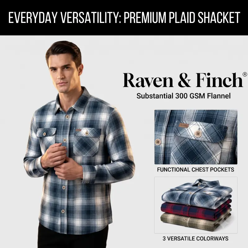 Raven & Finch Men's Flannel Shacket