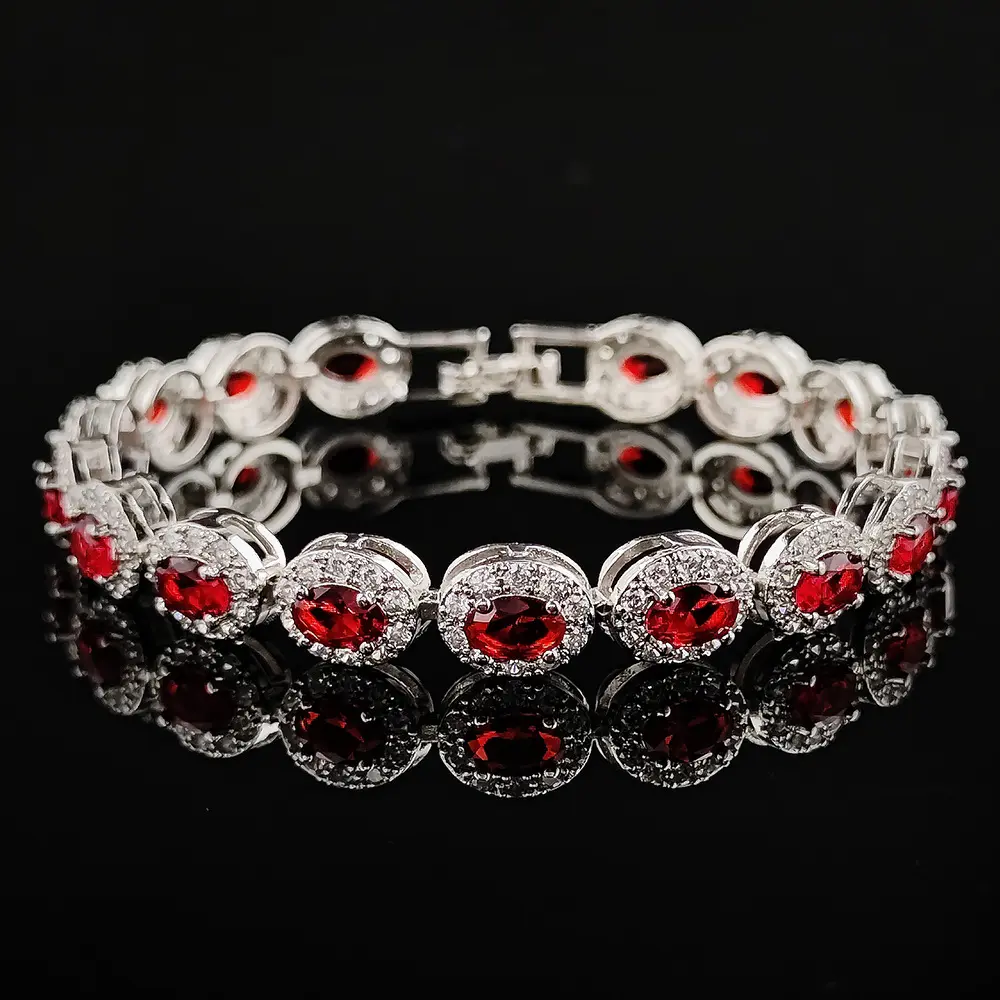 Elegant Geometric Multicolor Cubic Zirconia Halo Bracelet - Colored Gemstones, Adjustable Design, Anniversary Costume Jewelry Accessory (Note: Choking Hazard Small Parts)