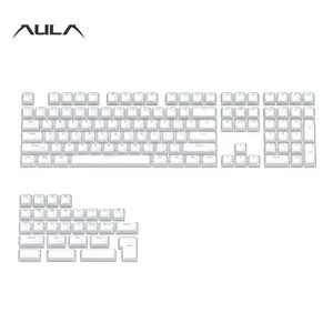 Aula Ice Crystal Jelly Keycaps, Acrylic Material, Side Characters, Translucent, Ergonomic Height Variations, Fits Multiple Keyboard Layouts