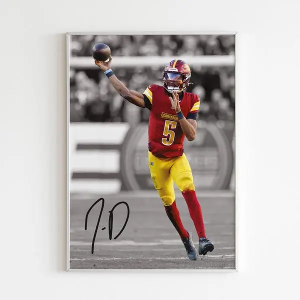 Vintage Jayden Daniels Sports Poster - Stylish Bedroom Decor For Sports Fans