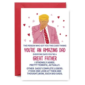 Funny Birthday Card for Dad Grandpa Husband, Humor Fathers Day Card & Gift from Son Daughter Wife, Ideal Gift for Father Grandfather Stepfather Husband, Funny Gift, Greeting Card, Custom Message Card, Positive Message Card, Durable Cardstock