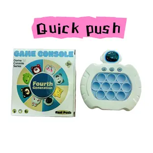 Quick Push Toy , 2024 New Quick Fast Push Bubble Game Console, Fun Squeezing Educational Decompression Toy, Anti Stress Sensory Electronic Bubble Pop Fidget Toy for Kids and Adults
