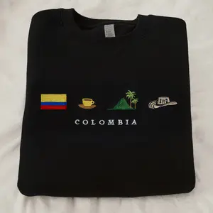 COLOMBIA Embroidered Sweatshirt Menswear Hoodie
