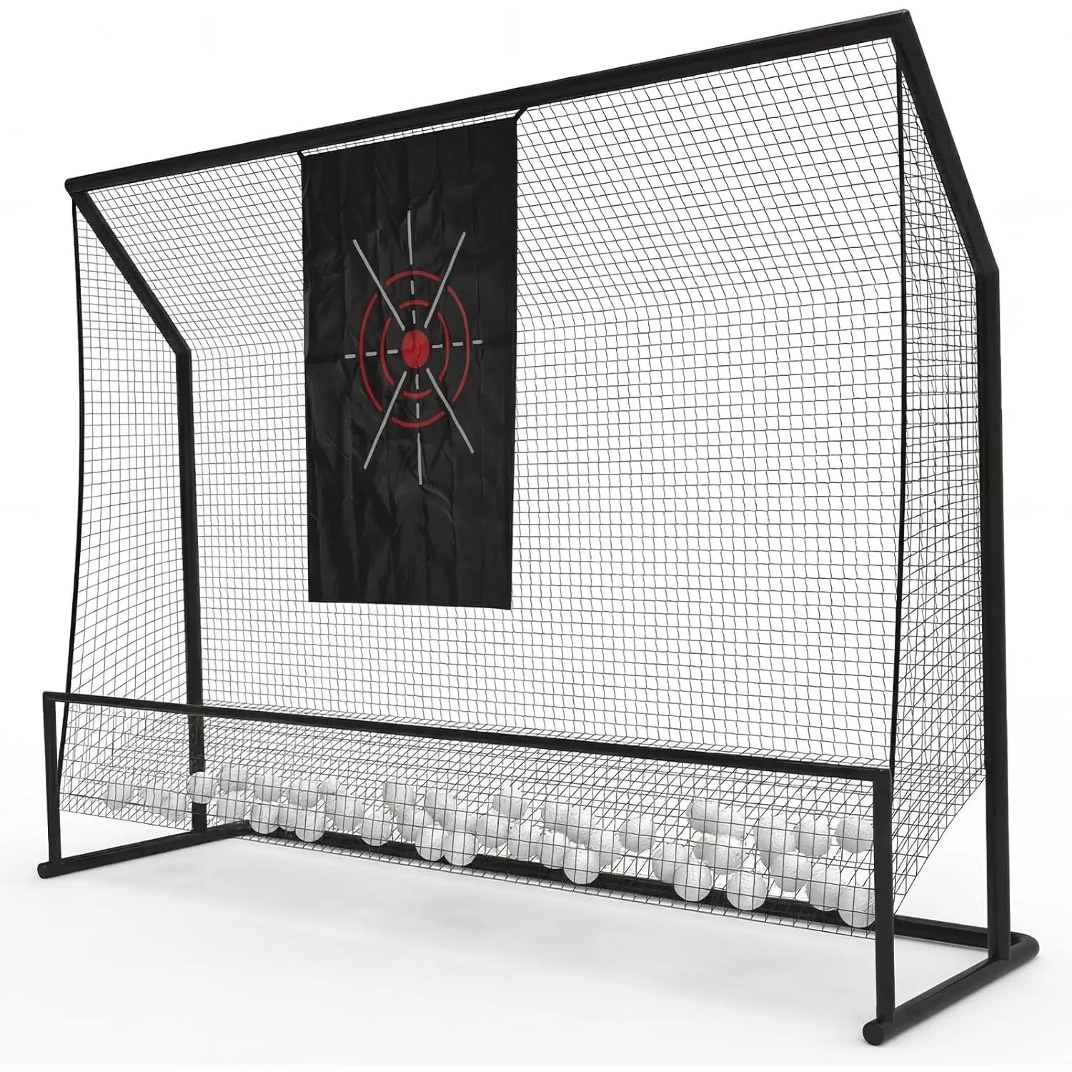 10x7.5FT Golf Hitting Net - Heavy Duty Baseball Batting Cage & Batting Practice Equipment for Backyard, Indoor/Outdoor Garage, with Target Cloth, Side Barriers, Portable Real Ball Swing Chipping Training Net