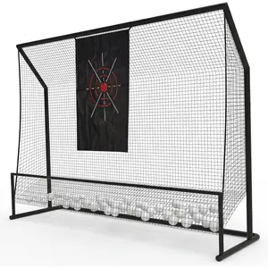 Golf Hitting Net 10x7.5FT for Backyard - Heavy Duty Driving Practice Net for Real Balls with Target Cloth & Side Barriers, Indoor/Outdoor Garage Portable Swing Chipping Training Nets