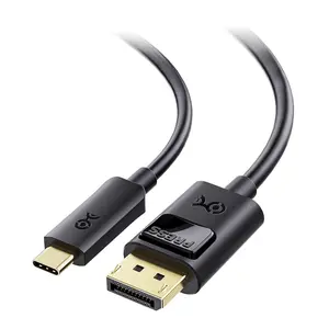 Unidirectional USB C to DisplayPort 1.4  - 6ft, Support 8K@60Hz / 4K@240Hz, Thunderbolt 4 to DisplayPort , Display Port to USB C, Black - Not for Portable USBC