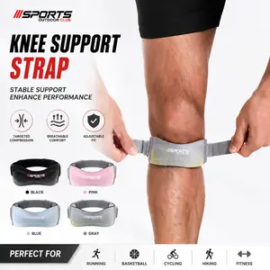 Patella Knee Strap Adjustable Knee Brace Support Band For Running Basketball Jumpers Knee Pain Relief