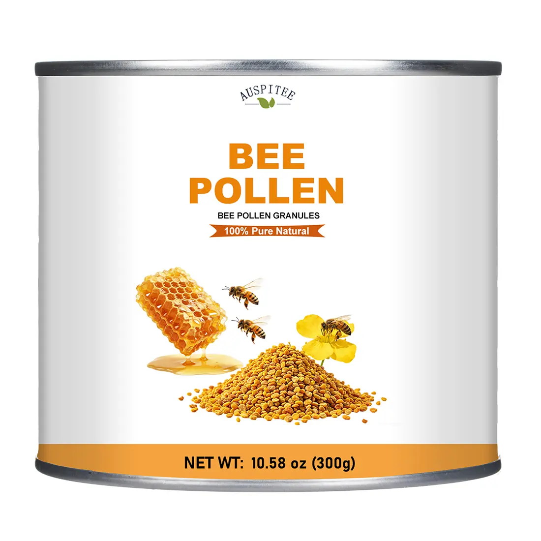 Bee Pollen Granules 10.58oz/300g No Additives Great for Smoothies, Yogurt & Drinks